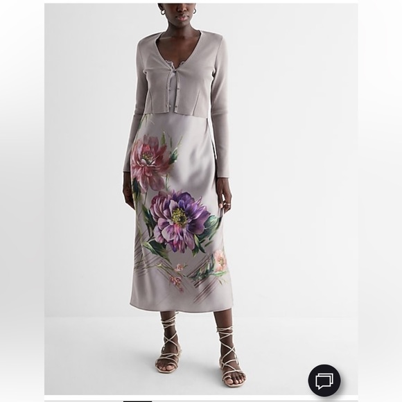 NWOT Express Cutout Cropped Cardigan M/L - Picture 5 of 8